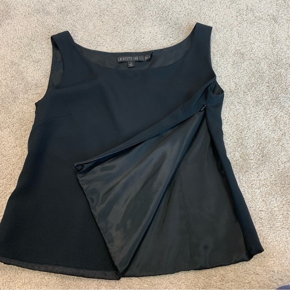 Lafayette 148 New York Women's 6 Black Classic Tops Sleeveless - Picture 3 of 9